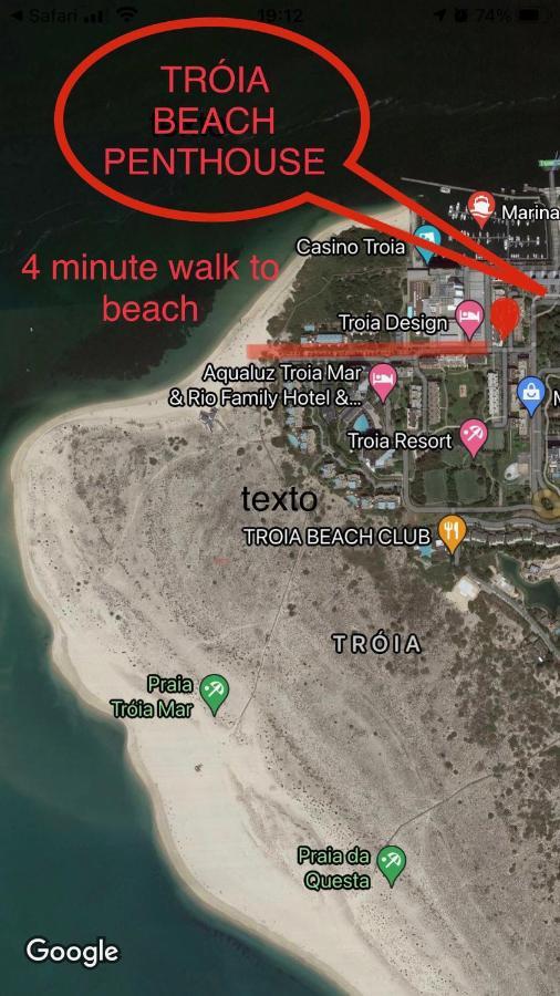 Beautiful Penthouse Apartment With Terrace - 4 Minute Walk To The Beach Троя Екстер'єр фото